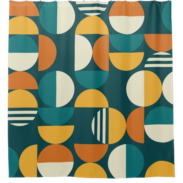 Geometrisch Mitte des Jahrhunderts: Minimalistisch Duschvorhang (Vorderseite)