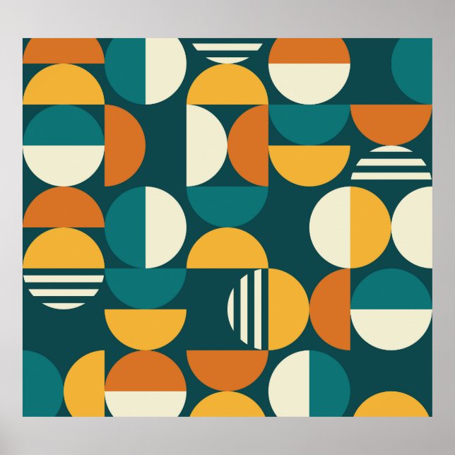 Geometrisch Mitte des Jahrhunderts: Minimalistisch Poster (Vorne)