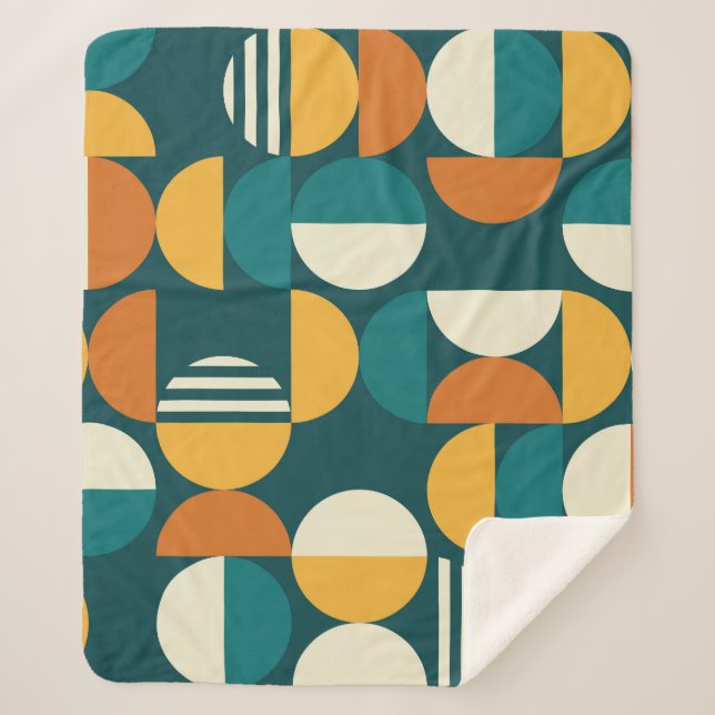 Geometrisch Mitte des Jahrhunderts: Minimalistisch Sherpadecke (Vorderseite)