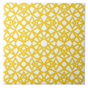 Geometrisch, modern, einfach, Senfgelb, weiß Fliese