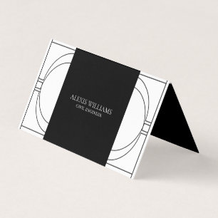 Geometrisch Modern Minimalistisch Elegant Professi Visitenkarten