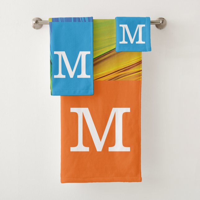 geometrisch, monogram badhandtuch set (Insitu)