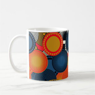 Geometrisch nach hinten: Goldene Kreise Harmonie Kaffeetasse