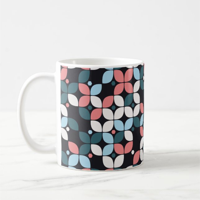 geometrisch nahtlose Muster, geometrisch, texturie Kaffeetasse (Links)