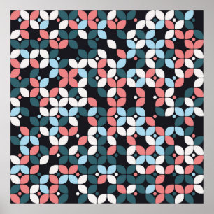 geometrisch nahtlose Muster, geometrisch, texturie Poster