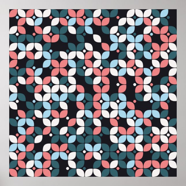 geometrisch nahtlose Muster, geometrisch, texturie Poster (Vorne)