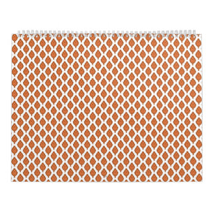 geometrisch orange und weiß kalender