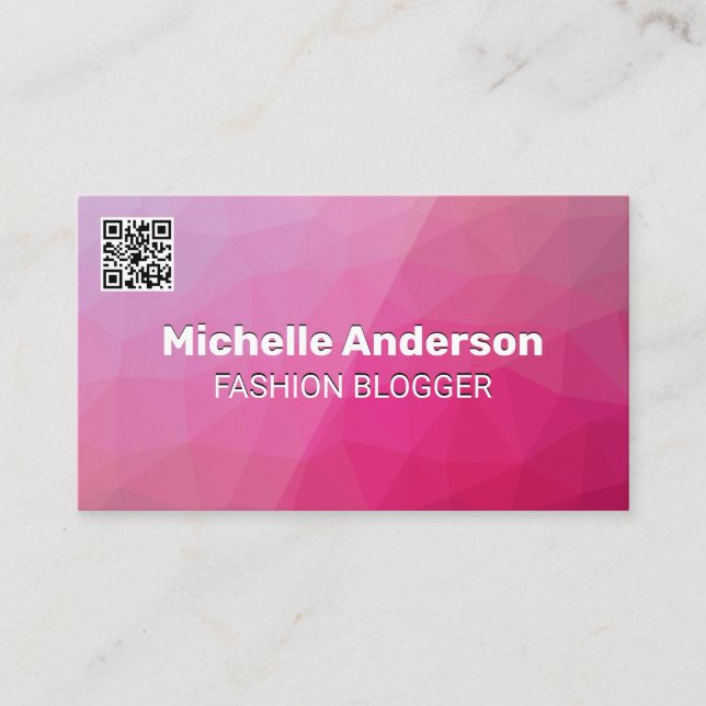 geometrisch | QR Code Business Card Visitenkarte (Vorderseite)
