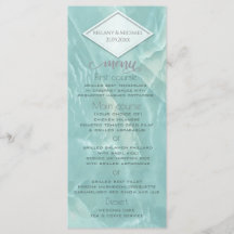 geometrisch-romantische aquamarine Marmorkalligrap