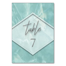 geometrisch-romantische aquamarine Marmorkalligrap