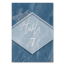 geometrisch-romantische Kalligraphie aus Marmor Tischnummer