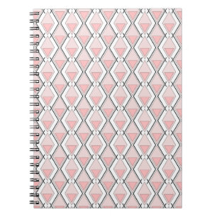 geometrisch rosa beige Muster Notizblock