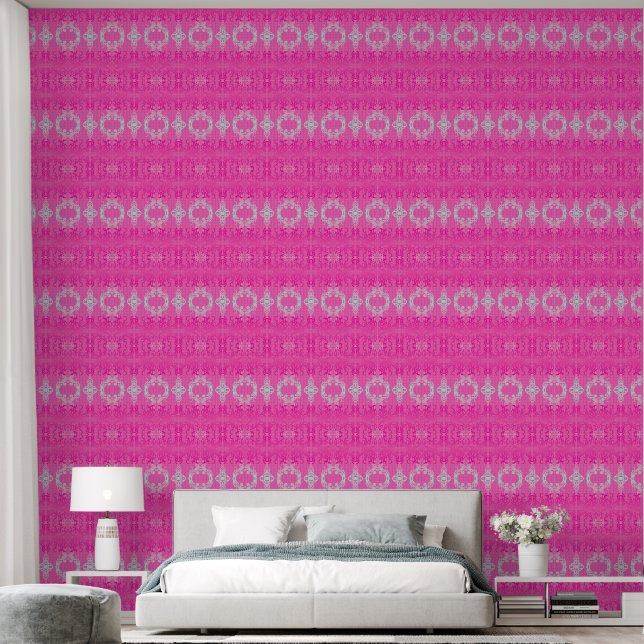 geometrisch rosa tapete (Schlafzimmer)
