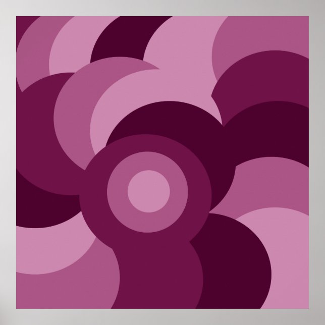 geometrisch rosa und lila Kreise Poster (Vorne)