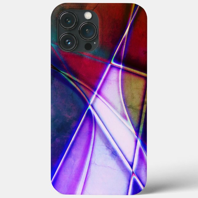 geometrisch rostgealterte Formen mit Neonlicht Case-Mate iPhone Hülle (Rückseite)