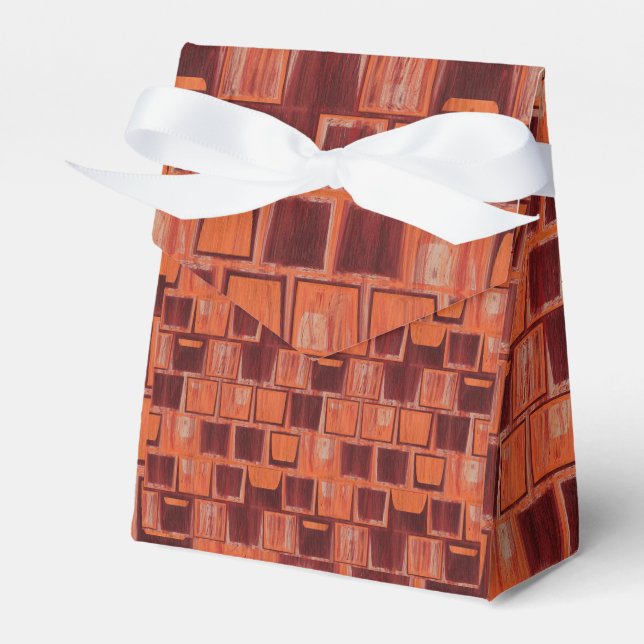 Geometrisch rot und orange geschenkschachtel (Vorderseite)