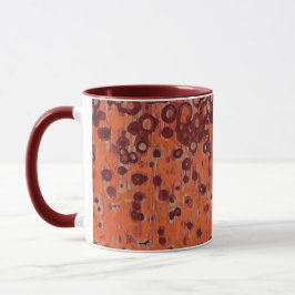 Geometrisch rot und orange tasse
