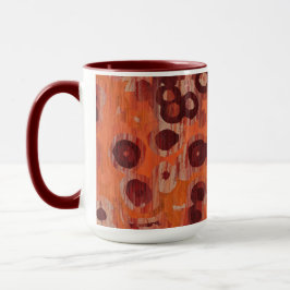 Geometrisch rot und orange tasse