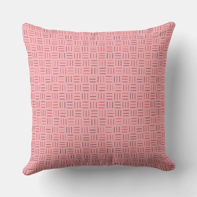 Geometrisch rot und rosa kissen (Rückseite)