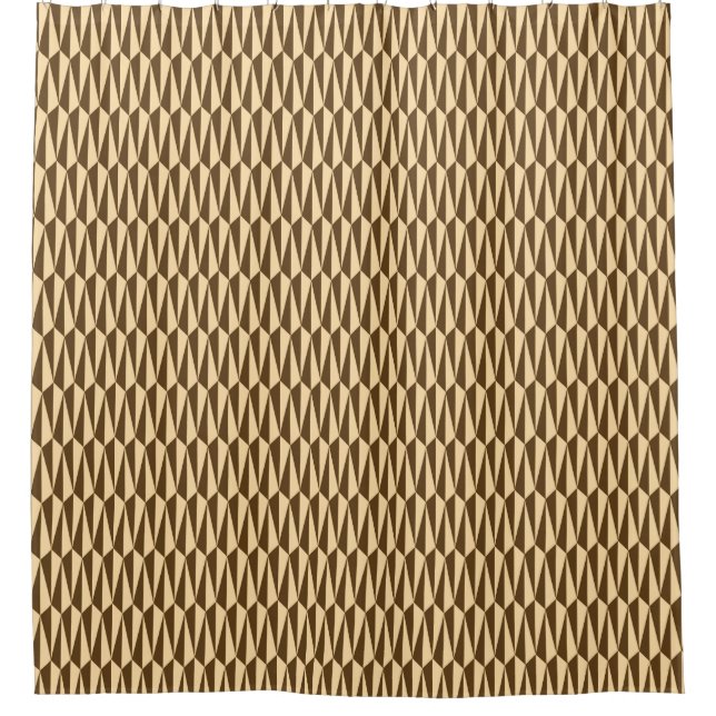 geometrisch, schokolade und pfirsichfarben Mitte d Duschvorhang (Vorderseite)
