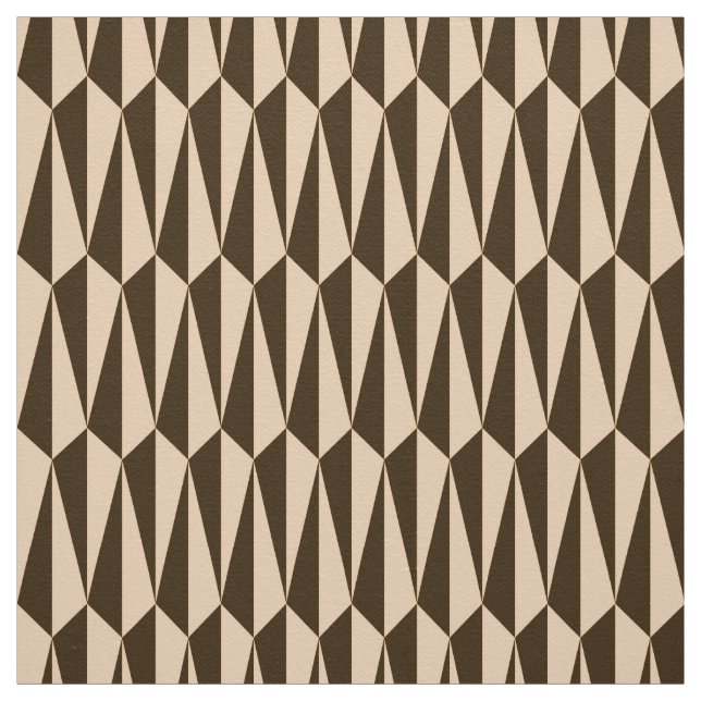geometrisch, schokolade und pfirsichfarben Mitte d Stoff (Muster)