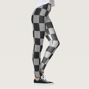 Geometrisch, schwarz und weiß leggings