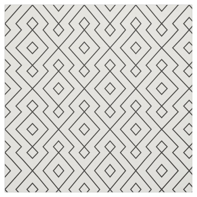 geometrisch-schwarz-weiß gezogenes Muster Stoff (Muster)