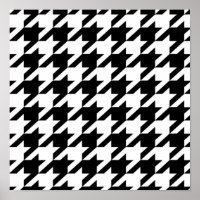 geometrisch Schwarz-weißes Hahnentrittmuster