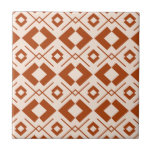 geometrisch skandinavisches Beige und verbranntes Fliese<br><div class="desc">geometrisches Muster in Beige und Brennen orange</div>