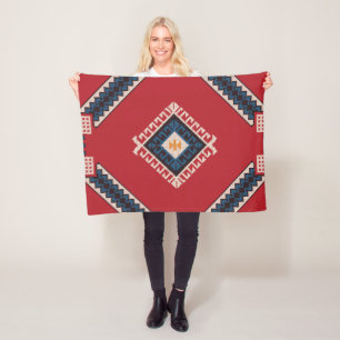 Geometrisch stilvoll klassisch süß-trendy farbenfr fleecedecke