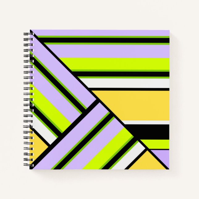 Geometrisch, Streifen Notizbuch (Vorderseite)