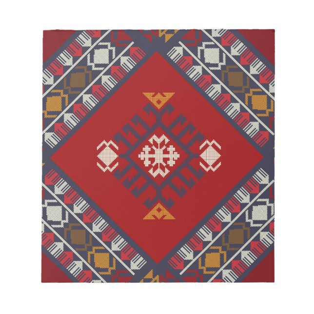 Geometrisch Vintag klassisch niedlich-stylisch bun Notizblock (Vorderseite)