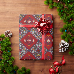 Geometrisch vintage klassisch süß-stylisch farbenf geschenkpapier
