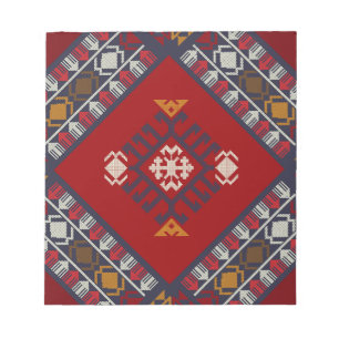 Geometrisch vintage klassisch süß-stylisch farbenf notizblock