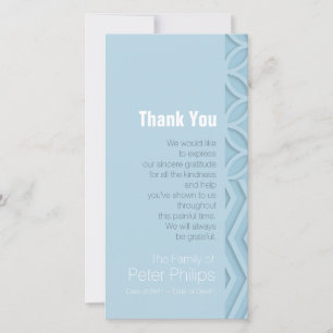 Geometrisch wählen Sie Beileid der Farbe1 danken Dankeskarte