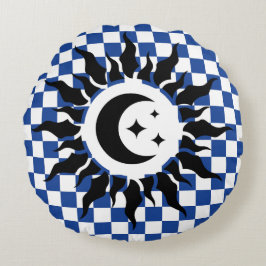 geometrisch zeichnend ItalienischFreaks Rundes Kissen