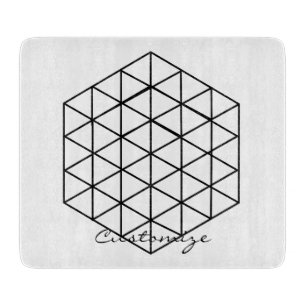 Geometrische 3-D Cube Thunder_Cove Schneidebrett