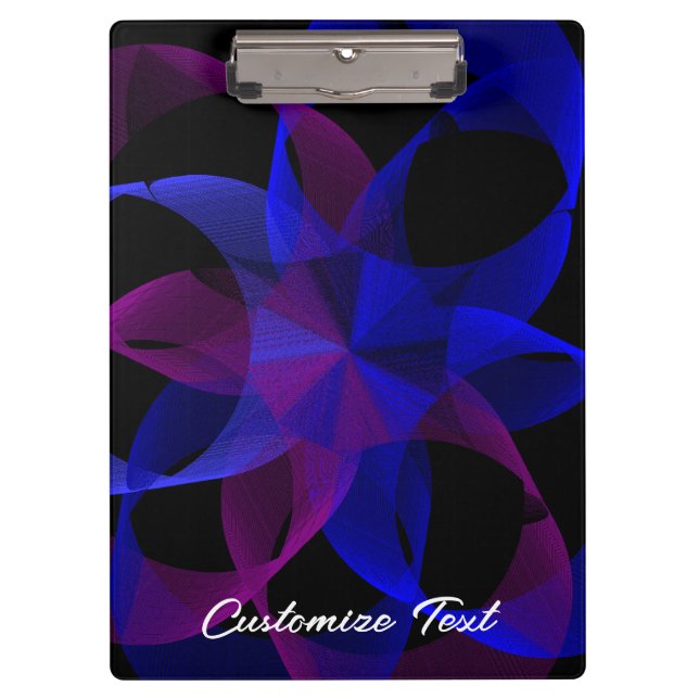 Geometrische 3D bis 2D-Zylinderring-Zwischenablage Klemmbrett (Vorderseite)