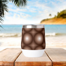 Geometrische 3D Circle Dunkelbraune Mocha Mousse W