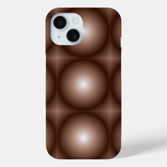 Geometrische 3D Circle Dunkelbraune Mocha Mousse W Case-Mate iPhone Hülle (Rückseite)