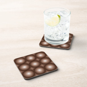 Geometrische 3D Circle Dunkelbraune Mocha Mousse W Getränkeuntersetzer