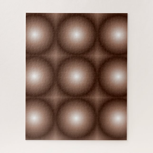 Geometrische 3D Circle Dunkelbraune Mocha Mousse W Puzzle (Vertikal)