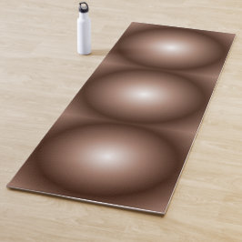 Geometrische 3D Circle Dunkelbraune Mocha Mousse W Yogamatte