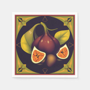 Geometrische Abb. Frucht mit schlank und moderne F Serviette