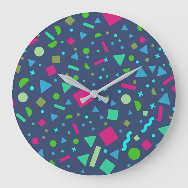 Geometrische Abbildung 5 Große Wanduhr (Vorderseite)