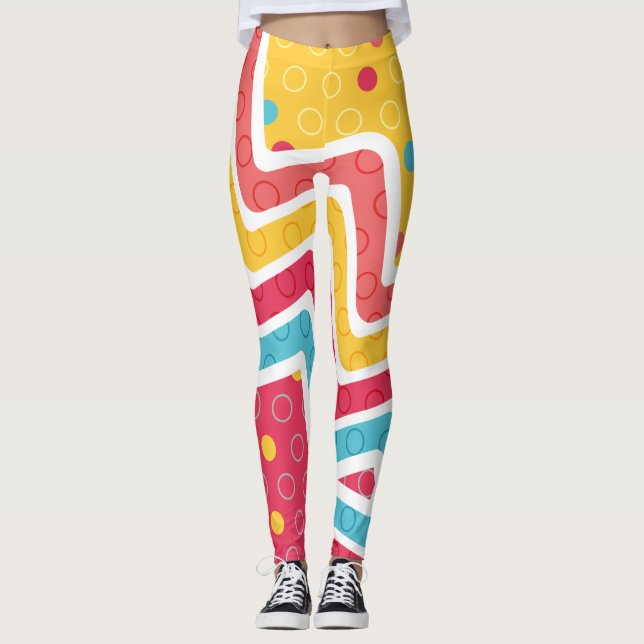 Geometrische Abbildung Leggings (Vorderseite)