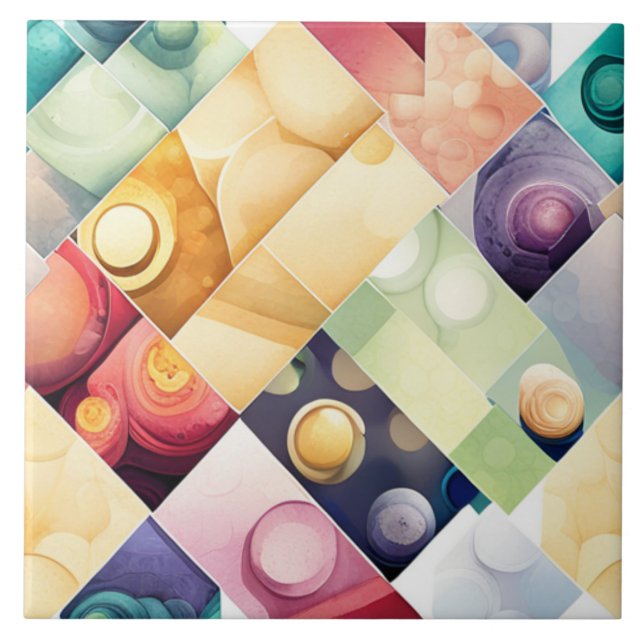 Geometrische Abschnitte Fliese (Vorderseite)