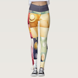 Geometrische Abschnitte Leggings