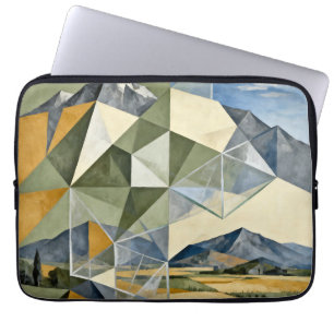 Geometrische abstrakte Berglandschaft Laptopschutzhülle