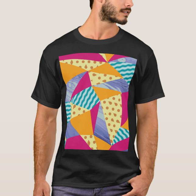 Geometrische, abstrakte Elemente: nahtlos dekorati T-Shirt (Vorderseite)